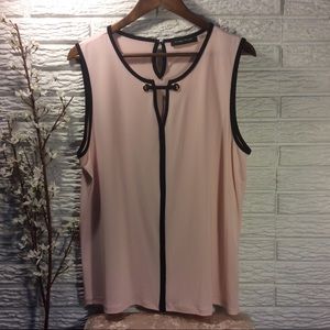 IVANKA TRUMP Sleeveless Top with Keyhole Neckline